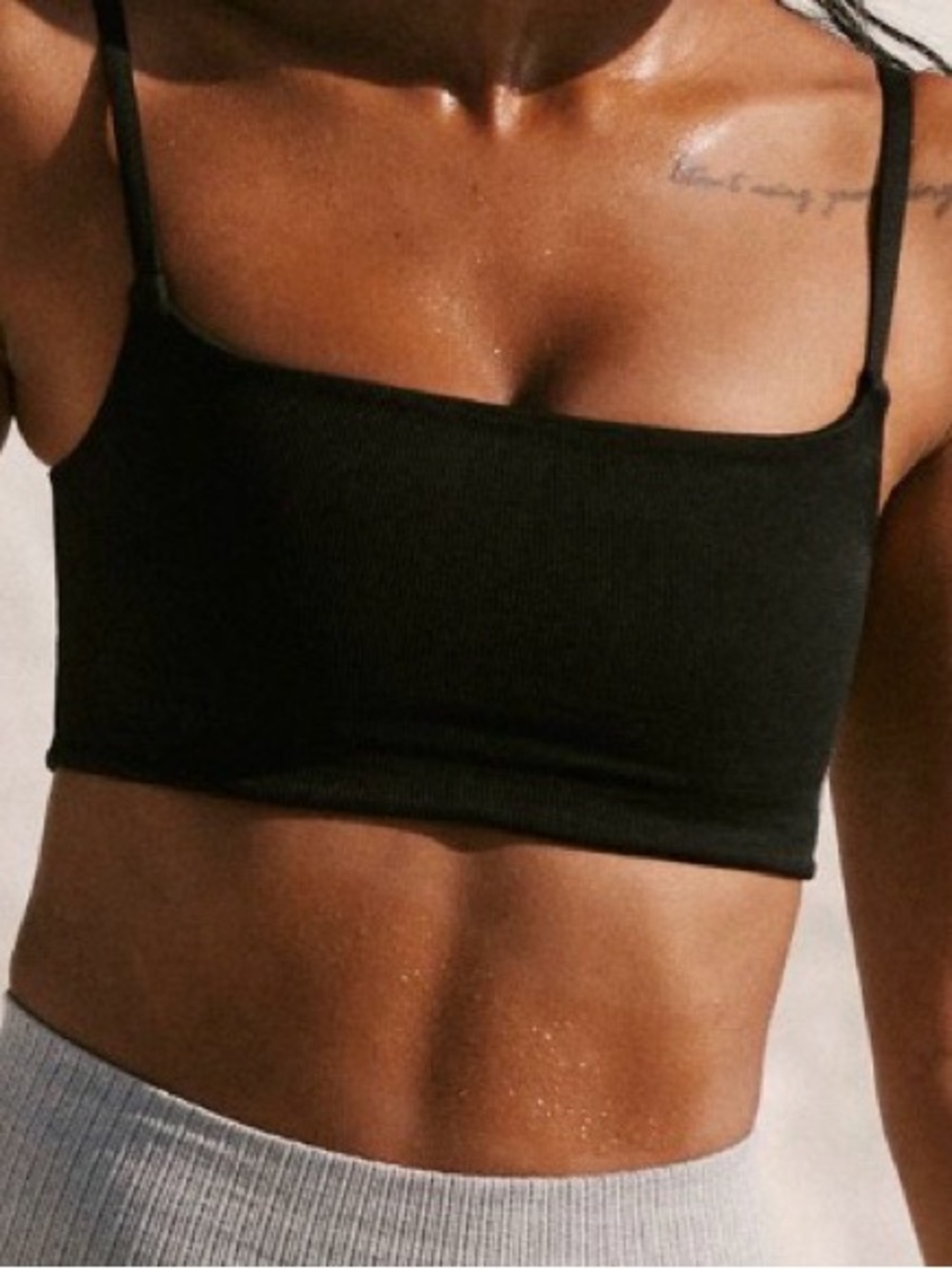 NWOT Free People FP Movement Black Tighten Up Mini Bra